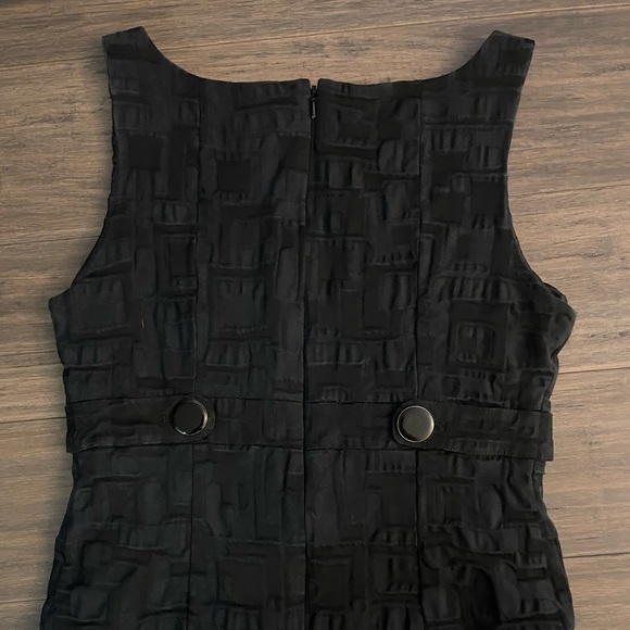 INC International Concepts Black Dress size 6P Mini Pleated Material Buttons - Picture 11 of 12